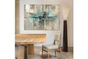 All 4 Kids Modern Abstract Oil Hand Painted Wall Art with Frame 020