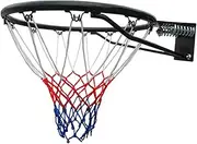 Perfeclan Basketball Rim Replacement, Universal Double Spring Solid Steel Backboard Rims Wall Mounted Basketball Hoops Indoor Outdoor
