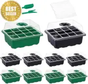 10-Pack Seed Starter Trays 120-Cell w/ Dome & Base - Germination & Seed Growing