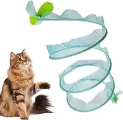 Weqizuerqi Tunnel for Cats, Pet Chasing Pipe S Shaped, Portable Maze Cat Tunnel Foldable Pipe with Bell for Indoor Outdoor Boredom Kitten Training