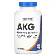 Nutricost, AKG (Alpha-Ketoglutaric Acid), 240 Capsules (500 mg per Capsule)