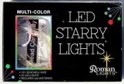 NIB LED STARRY LIGHTS 10' L BENDABLE WIRE 25 MULTI-COLOR LED MINI FAIRY LIGHTS