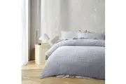 Accessorize Augusta Grey Ruched Quilt Cover Set