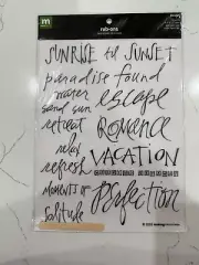 Making Memories Rub-On Hand Lettered Words ~ Vacation ~ Relax Refresh Solitude