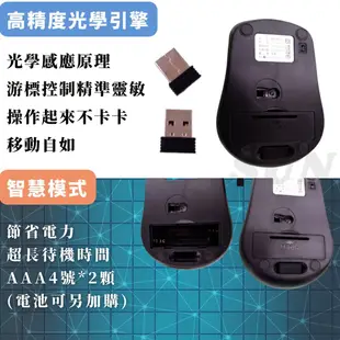 台灣出貨 滑鼠 無線滑鼠 2.4GHz滑鼠 1600dpi 四多工按鍵 10M距離 Win10 (6折)