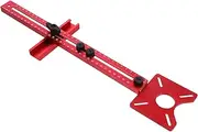 Router Milling Groove Bracket Aluminum Alloy Adjustable Router Jig Woodworking Milling Groove Guide