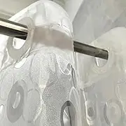 No Hook Bathroom Shower Curtain Liner 71x74 Inch 3D Frosted Bubble Heavy Duty Waterproof Shower Curtain Liner Plastic Shower Curtains PEVA No Hooks Need Shower Liner for Bathroom
