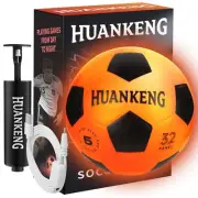 HuanKeng Upgrade Rechargeable Glow in The Dark Soccer Ball Birthday Gifts for...