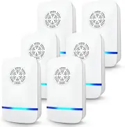 6 Packs Ultrasonic Pest Control Repeller, Mouse Traps Indoor for Home Mosquit...
