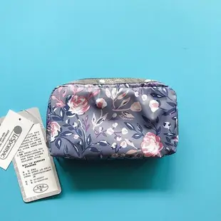 ╭＊全新現貨＊LeSportsac 6511 紫色玫瑰花 中款 輕量防水 洗漱包 化妝包 收納包 手拿包 零錢包