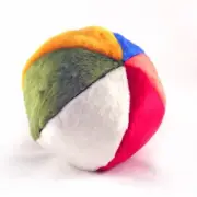 7 Inch Assorted PET Toy Plush Beach Ball with Large Squeaker for Dog Play