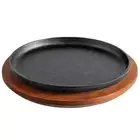 Valor Pre-Seasoned Cast Iron Fajita Skillet, Chestnut Underliner (select size)