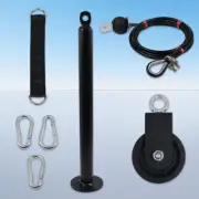 Exercise Rope Bar Chest Attachments for Pull Downs Biceps Curl Forearm Shoulder