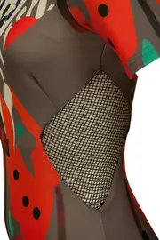 Alien Print Cut Out Dress--GOS-G512382