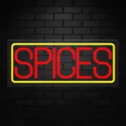 Spices Neon Sign for Retail Displays | LED Flex Neon | 24"W x 10"H x 1"D