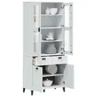 Highboard Sideboard Storage Cabinet Living Room White Solid Wood Pine vidaXL