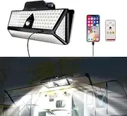 Solar RV Porch Light Motion Activated Sensor Light, RV Awning Lights, Clip Anywhere for RV Canopy, RV Exterior, Trailers, Outdoor Camping, Campers（208 LED Ultra-Bright, 3 Models）