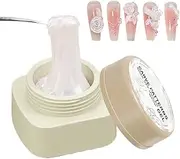 3D Nail Gel, Non-Sticky Solid Sculpting Gel, Styles, from Simple Designs to Elaborate Easy Dry White Manicure Supplies, 5 g for Carving and Molding without the Usual