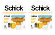 Schick Hydro Skin Comfort Stubble Eraser Men's Razor Cartridge Refills, 8 Count