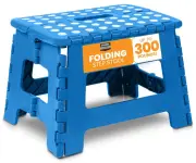 Folding Step Stool - (Pack of 1) Foot with 9 Inch Height Holds Up to 300 lbs