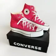 NEW IN BOX Converse Chuck Taylor Lift Platform High Top Cerise pink white black