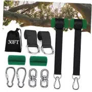Tree Swing Hanging Straps Kit (Set of 2) - 3FT/8FT/10FT/20FT/Heavy 30FT Black