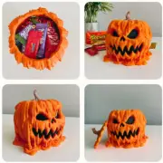 Melting Halloween Pumpkin Candy Bowl. Melting Halloween Pumpkin Candy Bowl
