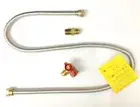 Universal 1/2 in. MIP Gas Valve x 48" Stainless Steel Hose Appliance Hook-Up Kit