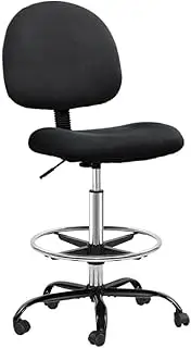 Office Breathable Ergonomic Drafting Chair with Lumbar Support, Tall Office Standing Desk Armless Chair with Adjustable Footrest Ring, Wide Seat, Thick Cushion and Back for Home Bar Kitchen Shop