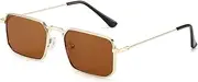 [Sibeg] Fashion Luxury Metal Style Sunglasses For Men Vacation Square Gradient Sun Glasses For Women Party