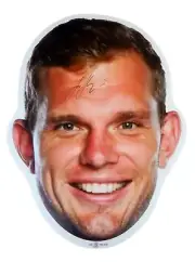 Signed 2025 Tom Trbojevic Manly Sea Eagles NRL XL Face Sign - COA - 76cm x 59cm