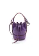 二奢 Pre-loved LOEWE balloon bag Nano Shoulder bag leather purple 2WAY