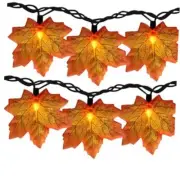 Fall Decor Maples Leaf String Lights, 13.6FT LED Maple Leaf Lights orange leaf