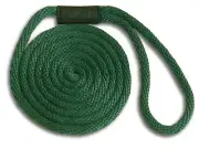 3/8" x 15' Solid Braid Dock Lines - Forest Green - Made in USA
