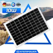 Atem Power 12V 10W Solar Panel Battery Charger Power Charging Caravan Camping