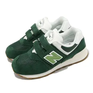 New Balance 紐巴倫 童鞋 574 Wide 寬楦 中童 白 綠 小朋友 麂皮 魔鬼氈 休閒鞋 NB PV574CO1W