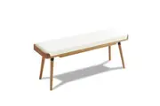MIUZ Dining Living Room Bench Kitchen Entryway Bedroom Solid Timber American White Oak Wood
