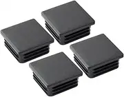 LouMaxx Lamellar Plugs 50 x 50 mm - Pipe Cover Black Plugs for Square Tube 50 x 50 mm - Square Pipe Plugs Made of Robust Plastic - Post Caps as Cover Cap