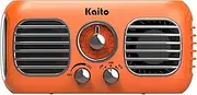 Kaito KA777 Emergency Radio & Portable Fan – AM/FM NOAA Weather Radio and 4,000 mAh Power Bank Rechargeable with Solar Panel and Hand Crank (Orange)