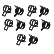 10 Pcs 11mm Spring Type Action Fuel Hose Pipe Low Pressure Air Tube Clip Clamp