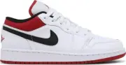Big Kids Jordan 1 Low White/Gym Red/Black (553560 118) - Size 4Y