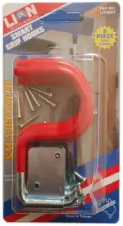 Smart Grip Hook Set Broom Mop Squeegee Rake Hammer Handle Hanger 5 Piece Kit