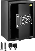 VEVOR Fingerprint Safe Box, 2.1 CU.FT Q235 Steel Safe for Money With 2 Keys & Digital Keypad, Storing Cash, Jewelry, Pistols, Documents, Watches in Home, Office & Hotel