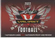 2022 LEAF VALIANT FOOTBALL FACTORY SEALED HOBBY BOX