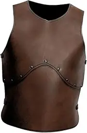 UxicRuya Medieval Breast Tank Decoration PU Leather Armor for Party Lectures Stage Appearances