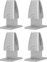 Desk Screen Baffle Clamp T Type Aluminum Alloy Adjustable Desktop Partition Bracket Holder for Office Classroom Table Separator Board Clamp Silver 4pcs
