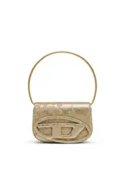 [Diesel] Diesel - 1DR-Iconic 1DR bag in glitter-camo Lurex - Shoulder Bags - Woman - Gold UNI Gold