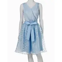 在飛比找蝦皮購物優惠-轉賣 翊衣坊 淺藍系水玉點點紗裙洋裝