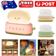Cute LED Toast Bread Night Light Bedside Desk Decor Toaster Sleeping Lamp USB AU