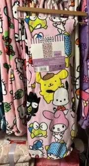 Hello Kitty And Friends Plush Throw Blanket 50" x 70" Pink